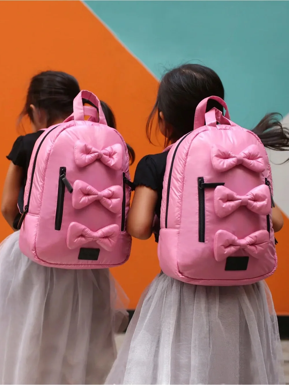 7am Enfant Midi Bows Backpack in Blush. New with tags.